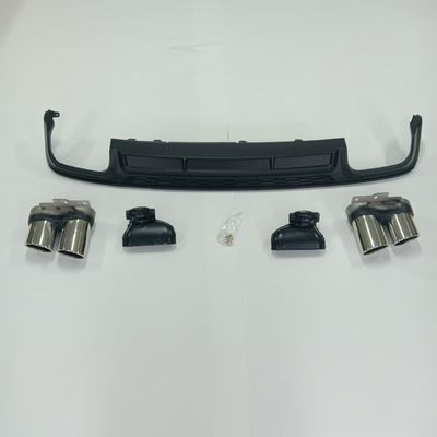 New Arrival Rear Bumper Lip for Audi A6 C8 Nonsline Facelift Audi S6 Style Rear Diffuser With Tailpipes 2019-2022