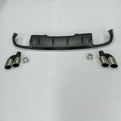 New Arrival Rear Bumper Lip for Audi A4 Nonsline Facelift Audi S4 Style Rear Diffuser With Tailpipes 2016-2019