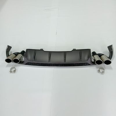New Arrival Rear Bumper Lip for Audi A4 Nonsline Facelift Audi S4 Style Rear Diffuser With Tailpipes 2016-2019