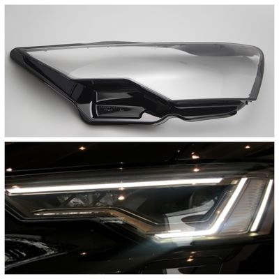 Factory Direct Sale High Quality System Dual Color Hardening Lampshade PC Headlight Lens Cover Glass for 2018-2020 Audi A6L C8